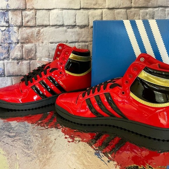 NWT- Mens Adidas Top Ten High OG #FV5501-Scarlet/Black Size 12.5 - Picture 5 of 13